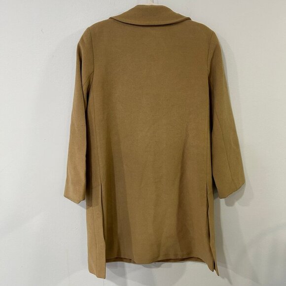Vintage Harve Bernard Wool Peacoat Tan Button Down Women’s Size Medium - Picture 5 of 6